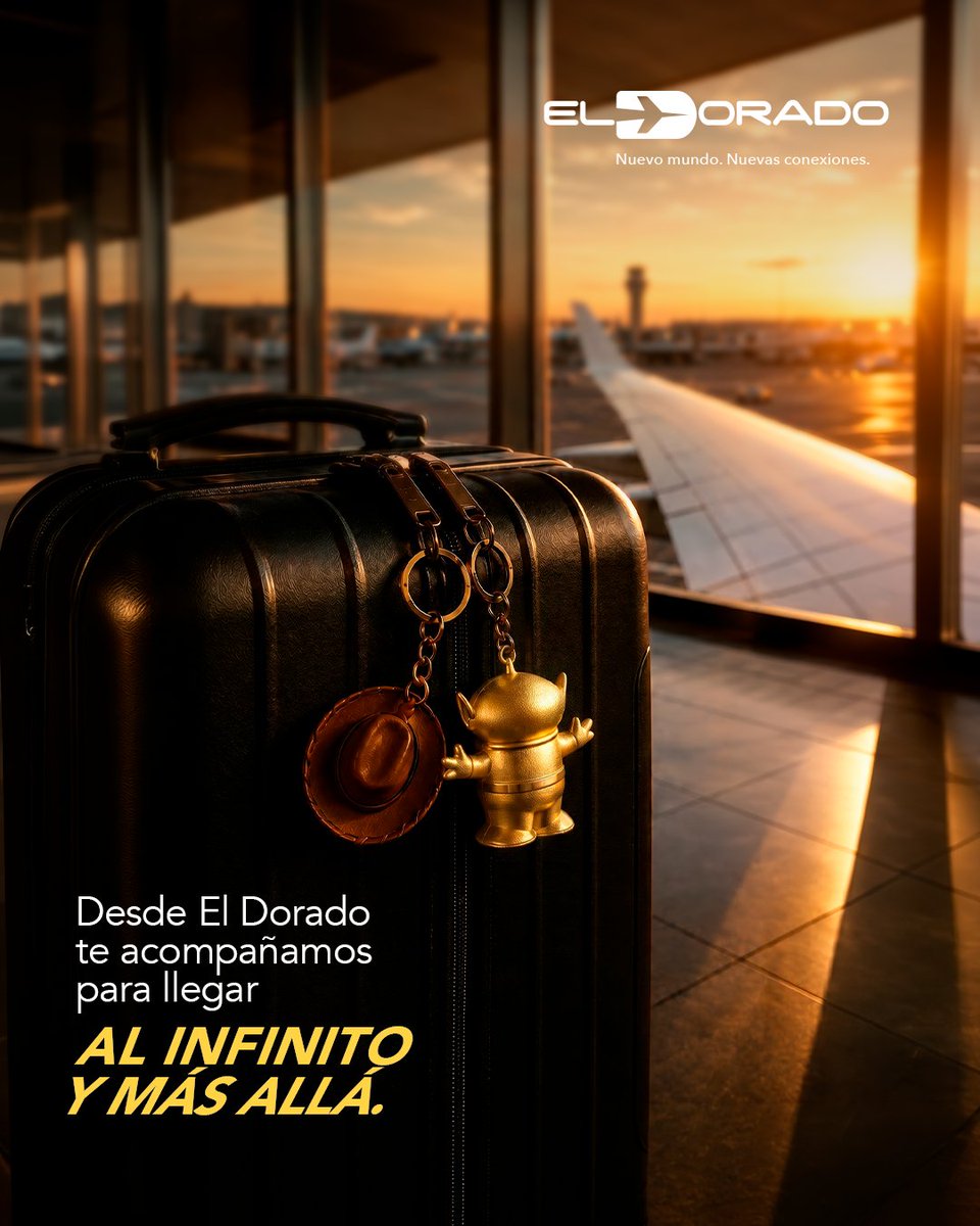 BOG_ELDORADO's tweet photo. Crecimos soñando con grandes aventuras. Hoy seguimos despegando hacia ellas desde El Dorado. 💛✈️ https://t.co/Jr3aF2KaD9
