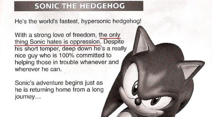 BEAR2018_'s tweet photo. @ucssonic595 @SuperMarioVA //all of you THINGS that act like sonic would hate trans or gay people are LARPERS, with all do respect man TAKE THAT SONIC PFP OFF AND CHANGE YOUR FUCKING DISPLAY NAME AND USERNAME https://t.co/dJB3Vo2VvV