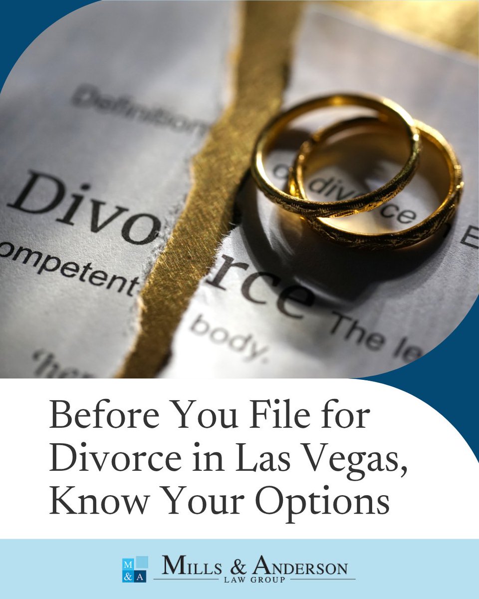 DanMillsnv's tweet photo. Thinking about divorce?

Before making major decisions about property, finances, or custody, make sure you understand your options under Nevada law.

Contact Mills &amp; Anderson to discuss your situation.

👉 https://t.co/CKN0eJN4wF

#LasVegasDivorce #FamilyLaw #NevadaLaw https://t.co/kMeXq92gzt