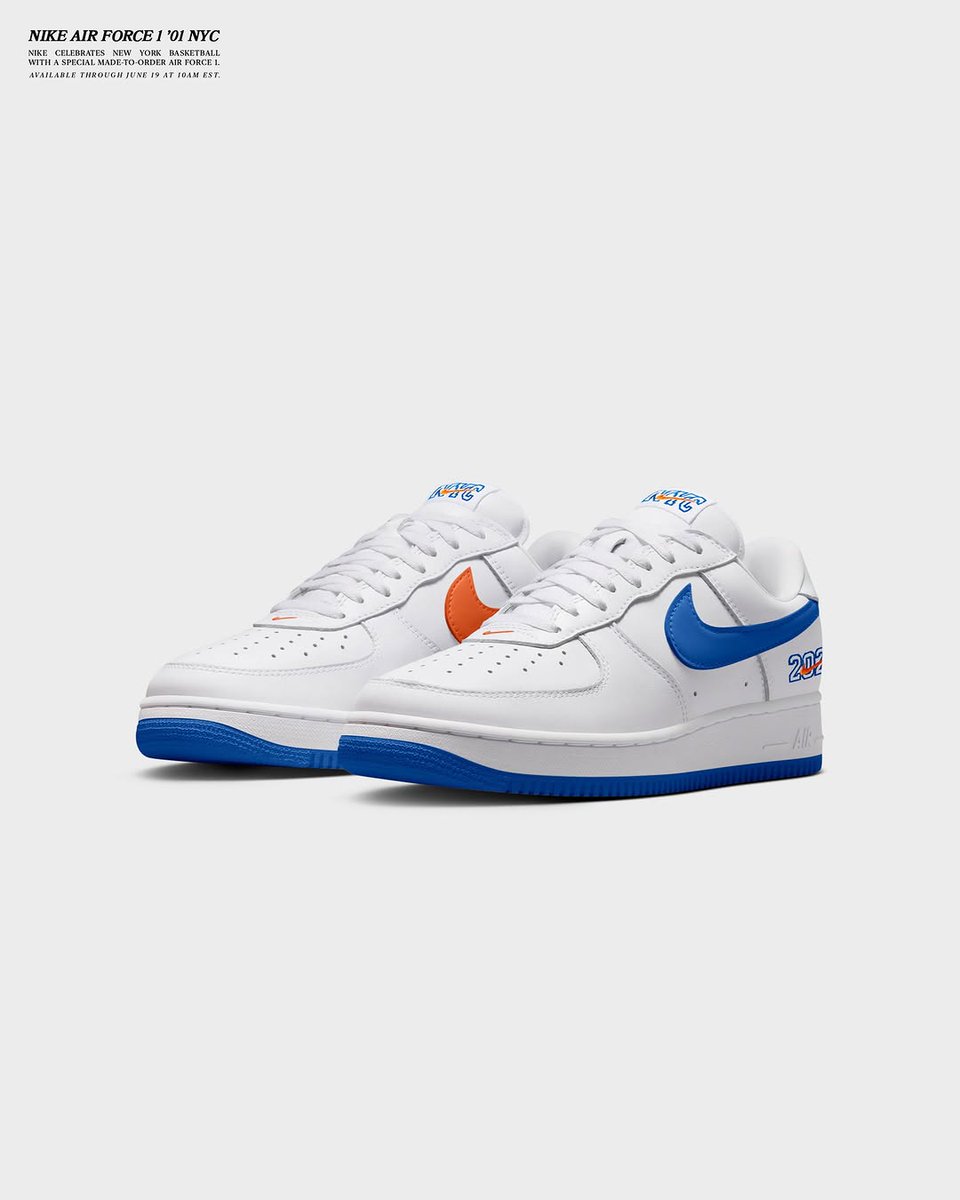 JustFreshKicks's tweet photo. Kith x Nike Air Force 1 '01 "New York Knicks" 🧡💙
 
🗓️ June 18th
💰 $140 https://t.co/NClWrzK6Ap