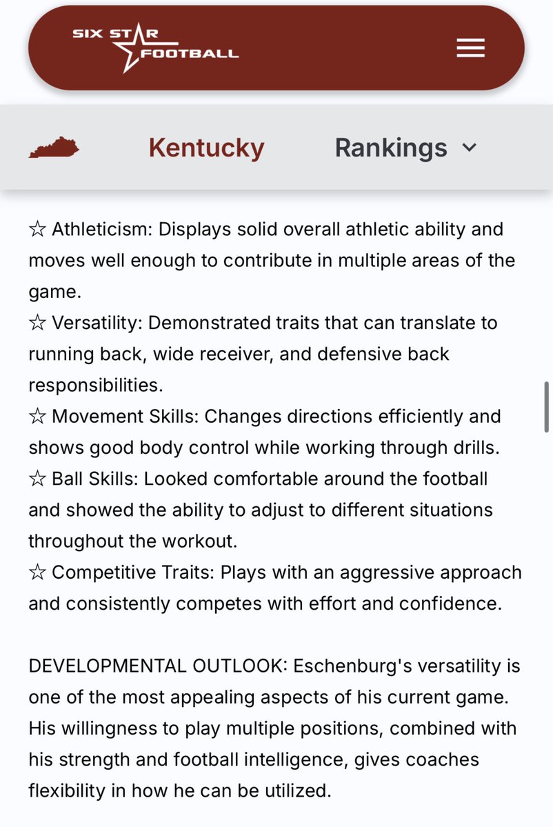 AceEsch's tweet photo. @sixstarfootball thank you for the write up! I am Definitely looking forward to a great season @LAmustangFB thanks to @WKUFootball for hosting a great event. 

@X3performance @BallHawkU @LoyaltyPerform @TorranceMarable @drew_toennies @PrepRedzoneTN @AlPopsFootball https://t.co/N8mabVhtg7