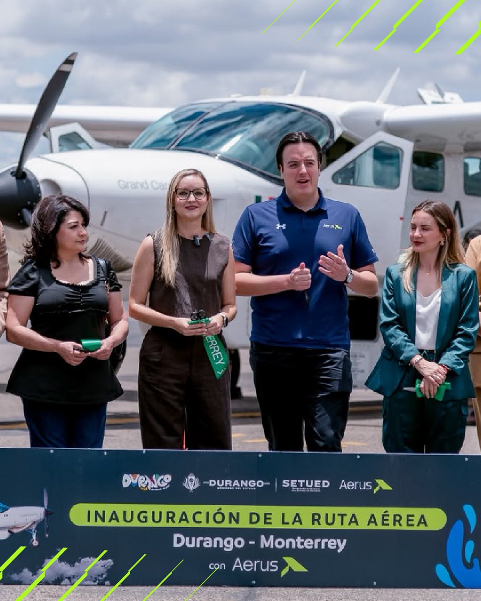 FlyAerus's tweet photo. ¡Oficialmente inaugurada! Así se vivió el corte de listón de nuestra nueva ruta Monterrey ⇄ Durango. ✈️✨
Gracias a todos los que nos acompañaron en este día tan importante para la conectividad regional del país. El norte sigue creciendo con Aerus. https://t.co/RpDLb4vPdJ