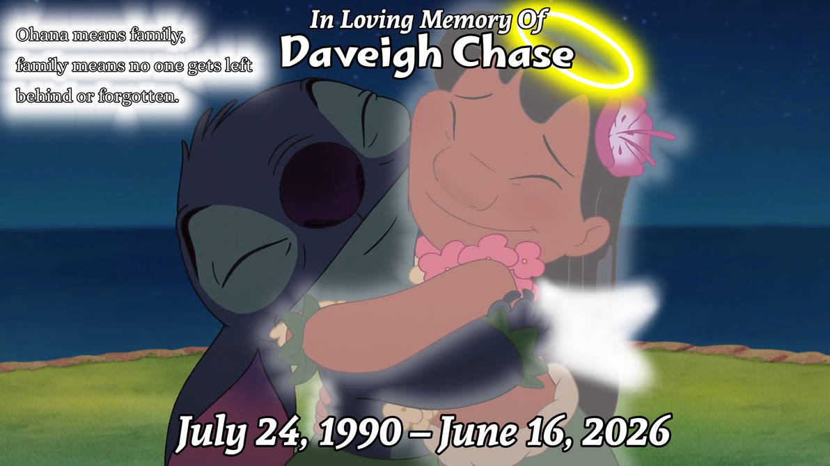 TheRealSparky3's tweet photo. In loving memory of Daveigh Chase (1990-2026). Ohana means family. Family means no one gets left behind or forgotten. https://t.co/6SmuKImbJv https://t.co/CUHhb5F6n9