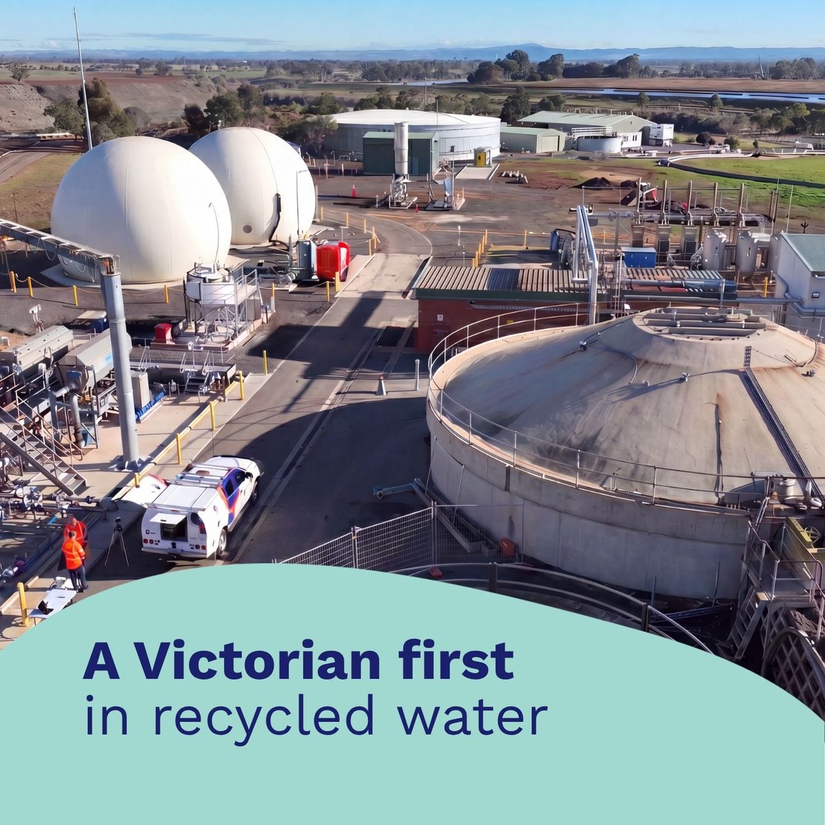 GwwVic's tweet photo. Exciting news for Victoria’s water future. 

Greater Western Water is set to deliver a state-first — supplying recycled water from the Melton Recycled Water Plant to a new data centre in Melbourne’s west. ♻️💧

Read more: https://t.co/z1Wle0p7Cs 

#recycledwater #ai https://t.co/duC6D8o9ZC