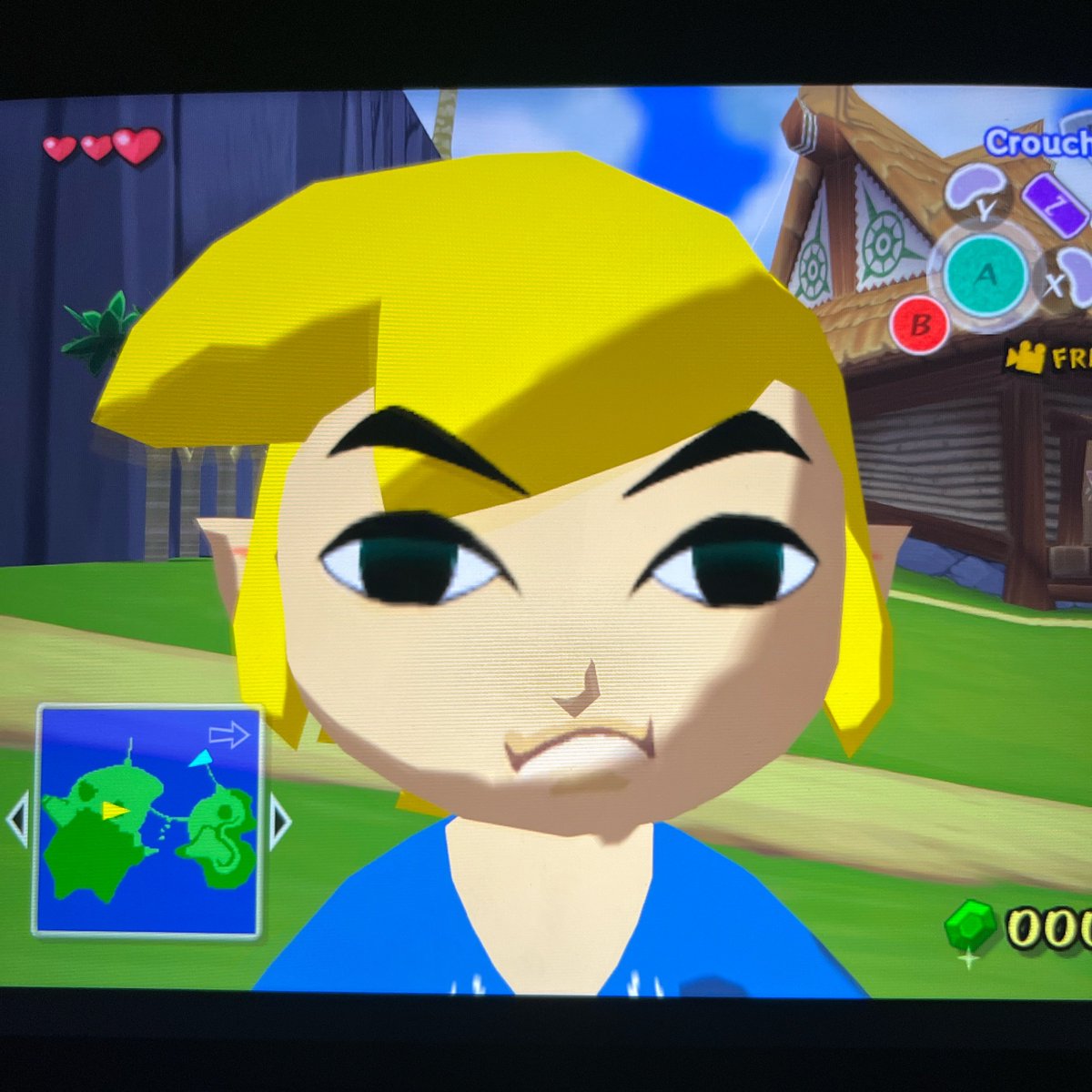 basilries's tweet photo. playing wind waker again. Why are you so ugly https://t.co/z0uXv0Zzvd