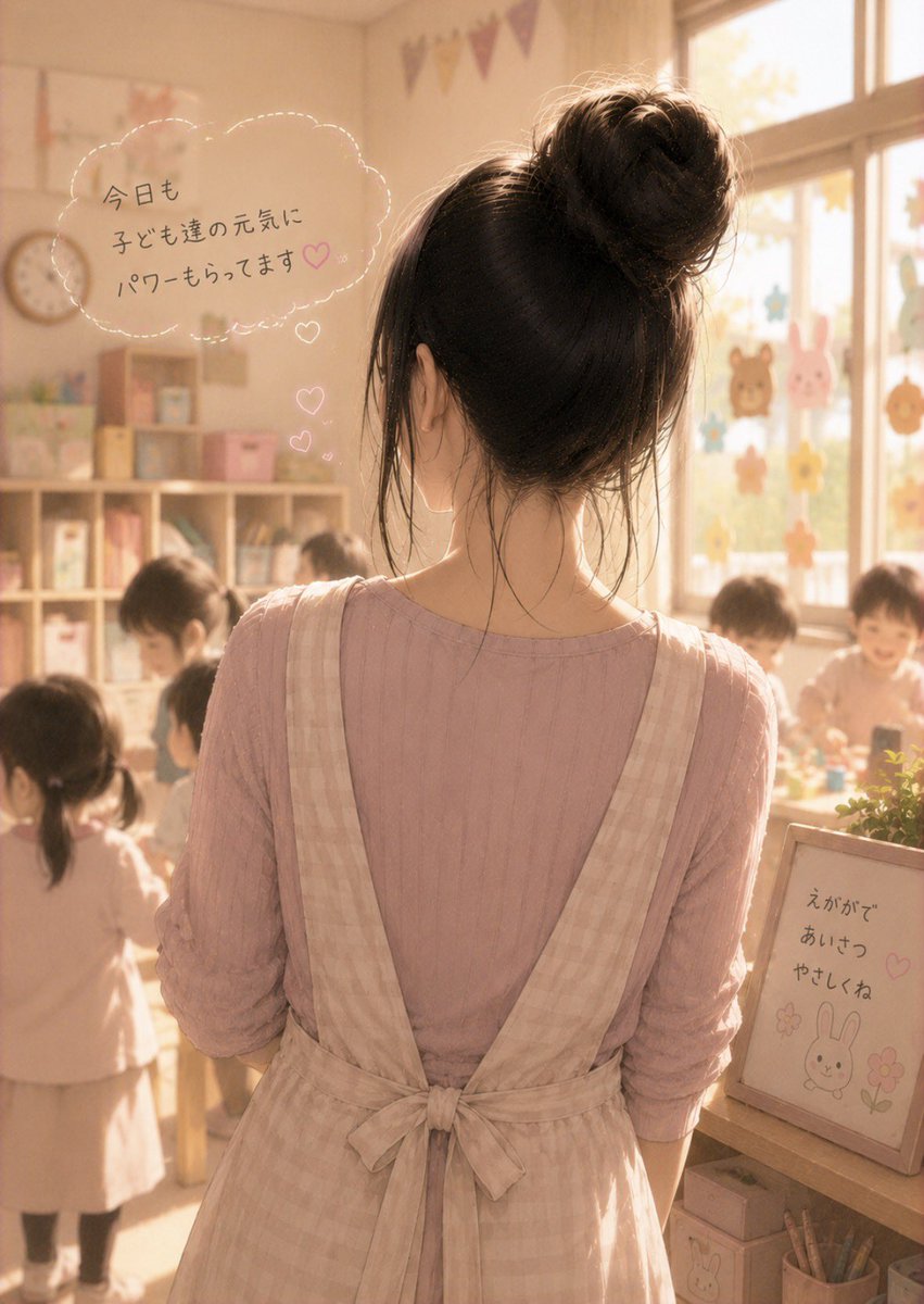 RIN8bwq's tweet photo. 登園も落ち着いて、園の中は今日も元気な声でいっぱい🥺💕

朝から「先生みて〜！」「先生きて〜！」の大人気状態😂✨
まだ午前中なのに、すでに何回名前呼ばれたんだろ🙈💭

子ども達の元気にパワーもらいながら、今日も頑張ります☺️🌿 https://t.co/qXgHFt0HAT