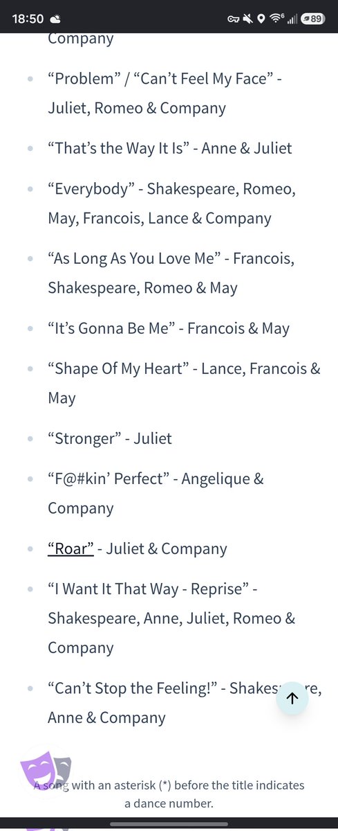 LetsTalkFriend0's tweet photo. @okmcmaya @austinblakemays Yes? This isnt "Romeo and Juliet" it is "&amp; Juliet" a mediocre jukebox musical. https://t.co/8LgL5uPs29