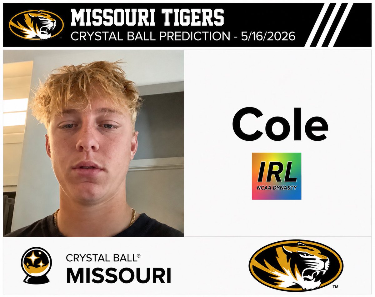irlmaxkellerman's tweet photo. Woah. Another crystal ball has just came in. Cole to Missouri? https://t.co/HVQ95lr22Z