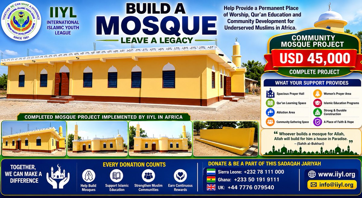 Mosque Program 🕌 Build a Mosque, Leave a Legacy A mosque is more than a place of ...
