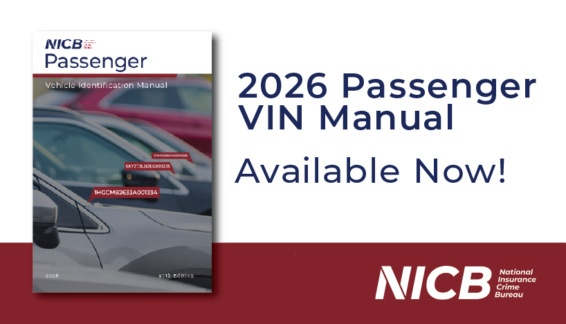 insurancecrime's tweet photo. The updated 2026 Passenger VIN Manual is now available.

Updated annually, this resource supports investigatory professionals across the insurance industry and law enforcement.

Access your copy today: https://t.co/3u0K8fHVIl https://t.co/WFnxooMEYc