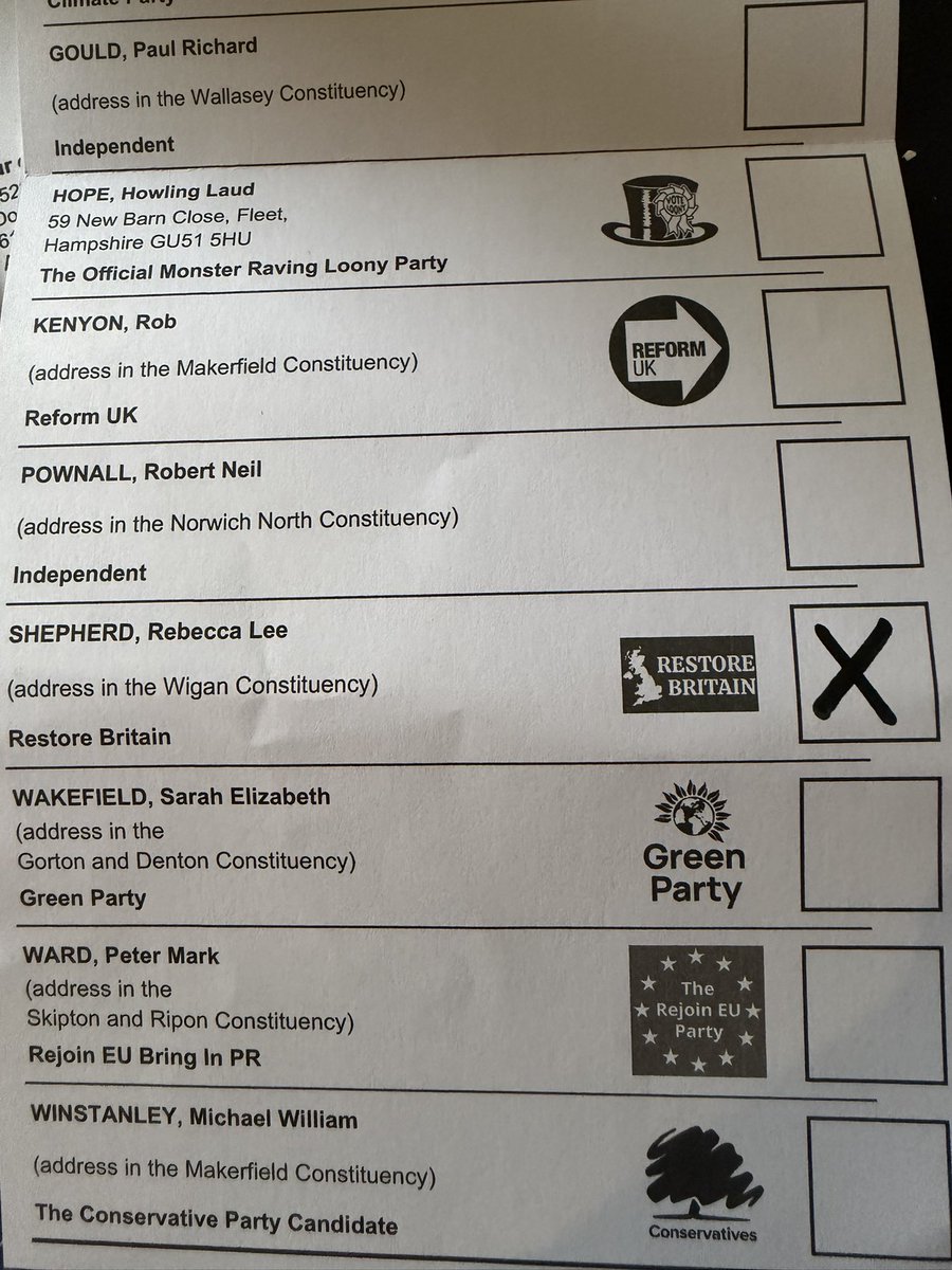 TrigsBroom121's tweet photo. I have been told that A LOT of potential Reform voters are having last minute doubts before tomorrow

They know that patriots vote Restore Britain and don't want to help Burnham win unlike Farage

Reform are in big trouble. 

You know it makes sense. https://t.co/VvEQLt3AL3