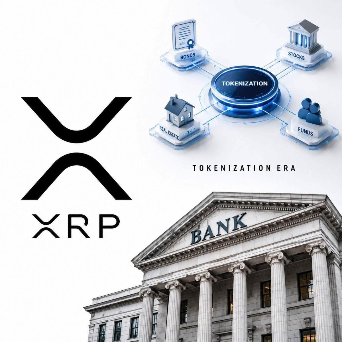XRPHolders367's tweet photo. 🚨THE NEXT TRILLION-DOLLAR OPPORTUNITY MAY NOT BE CRYPTO TRADING.

It could be the tokenization of real-world assets, where stocks, bonds, real estate, and funds move on blockchain networks.

Many investors believe XRP is positioned to benefit as financial institutions continue exploring faster and more efficient settlement systems.

#XRP #Ripple #Tokenization #XRPArmy #Crypto #Blockchain #Finance #DigitalAssets