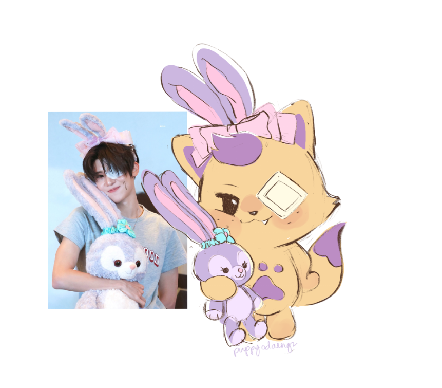 puppyodaengz's tweet photo. quick bunny #시온 doodle https://t.co/b1tZtCQzke