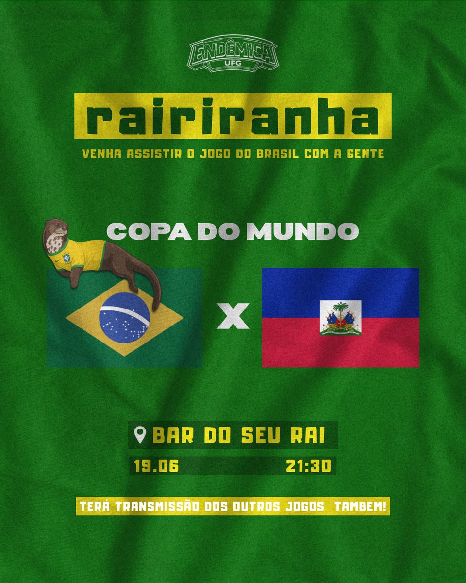 Endemica_ufg's tweet photo. QUEM NÃO FOR ASSISTIR O JOGO DO BRASIL TOMANDO UMA GELADA COMIGO É MALUCOOOO https://t.co/J7c3P19BFs