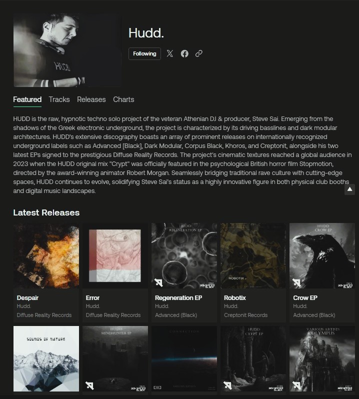 HuddTechno's tweet photo. New Updated #Beatport Profile 👾
https://t.co/C2na4u4J4F
#HUDD #Berlin #Athens #Techno https://t.co/HOp9sOHXwg