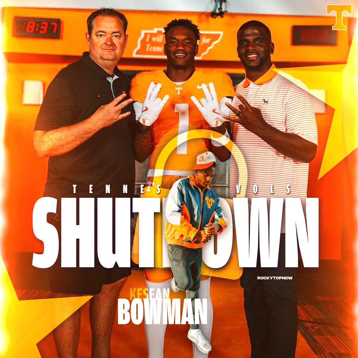 rockytopnow's tweet photo. BREAKING: Top-100 recruit Kesean Bowman has shutdown his recruitment and is locked in with Tennessee, he tells me.

“Bringin back the 98’ vols🍊” https://t.co/2vXKsT8oMX