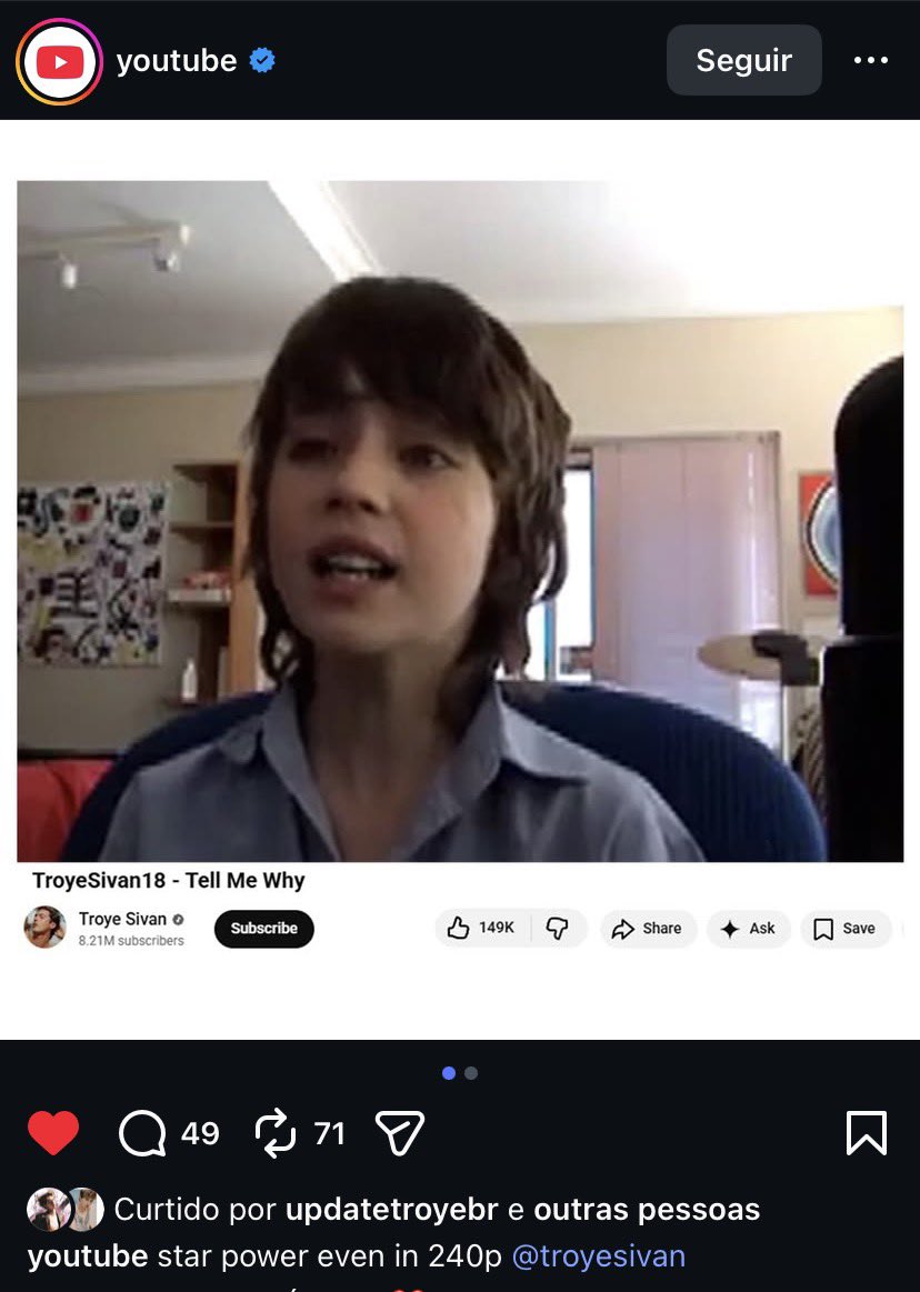 updatetroyebr's tweet photo. YouTube takes a trip down memory lane and revisits a video of a young Troye Sivan: “a star power even in 240p”❤️ https://t.co/NjekBR3cuR