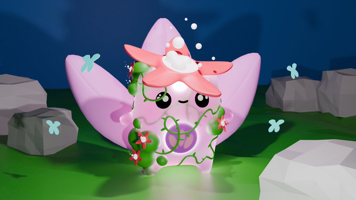 PatoRey222's tweet photo. Here's my first entry to the #DesignASprite contest. This is a flower themed Sprite. The last two images are a different idea of the sprite, where the flower can be open or closed. Made in Blender. hi @TaborTimeYT https://t.co/4ND0WRUt32