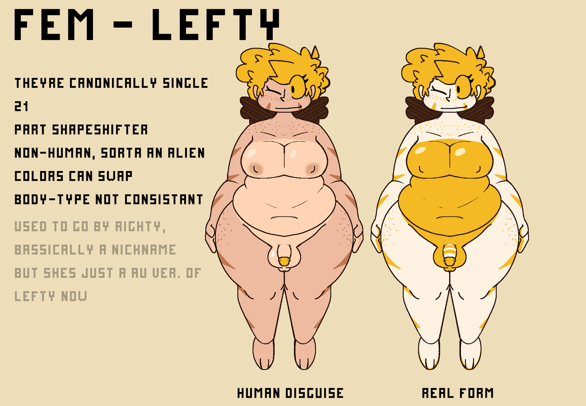 HyddinsSack's tweet photo. New Lefty and Fem-Lefty Ref Sheets, https://t.co/aSSrmtjizV