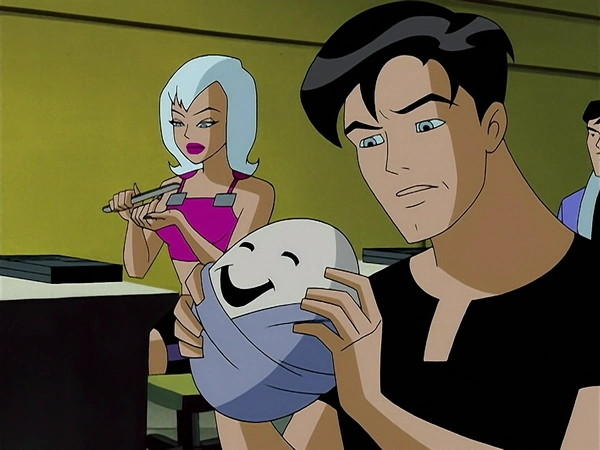 ChikoritaCheez's tweet photo. The hilarity of Batman Beyond doing the "Take care of a fake baby for school" plot https://t.co/5HjYOlBqvU