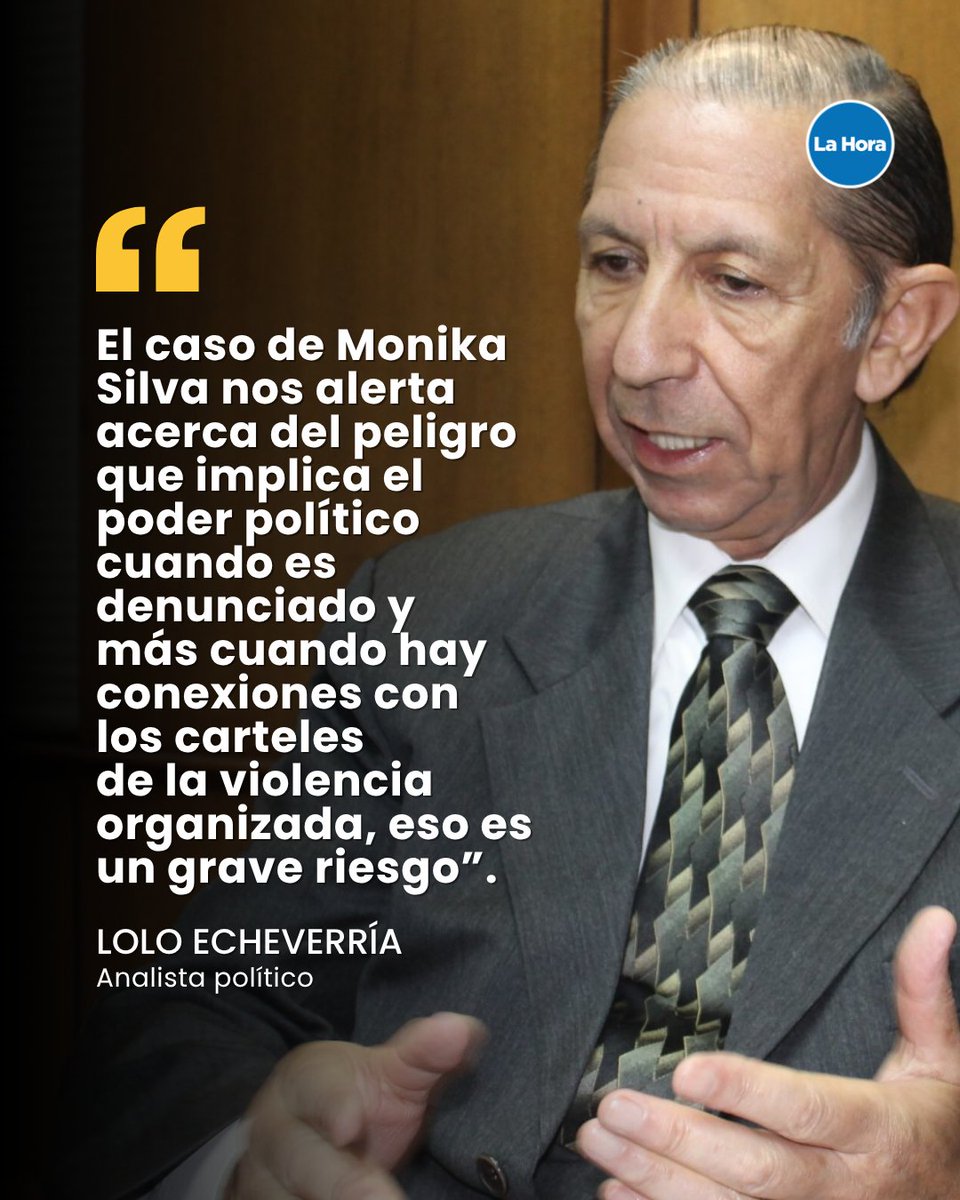 lahoraecuador's tweet photo. 🗣️ El caso de Monika Silva evidencia los riesgos que enfrentan quienes denuncian al poder político, especialmente cuando existen presuntos vínculos con estructuras de violencia organizada, según el analista político, Lolo Echeverría. 👉 https://t.co/ZdFyx9Pgpp https://t.co/wOIAdFzJqM