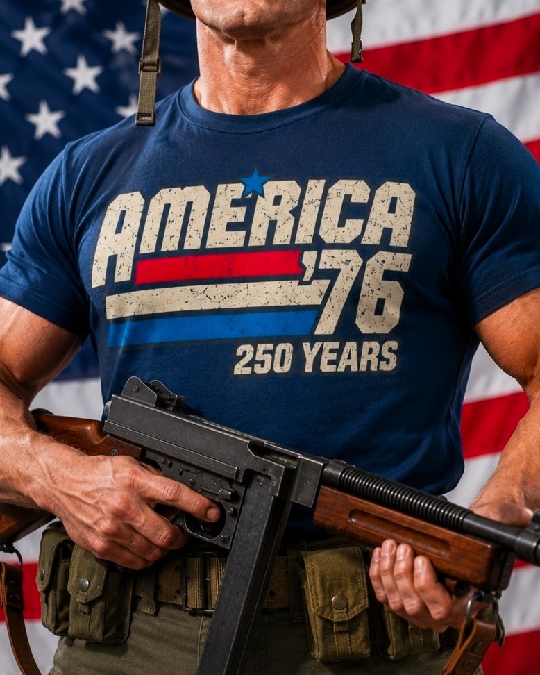 AP4Liberty's tweet photo. Ready for action on America's 250th anniversary? Use code BUY2GET15 and save 15% when you buy 2 or more of anything in store!