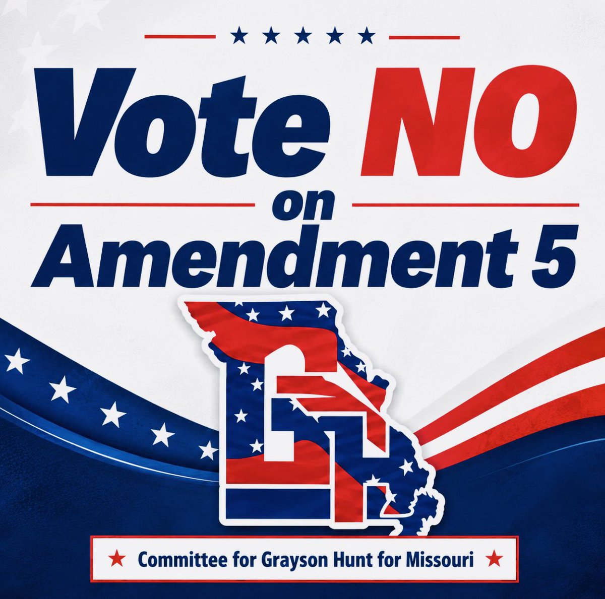 graysonbhunt's tweet photo. I sat down and thoroughly read Amendment 5 (the Income Tax Elimination and Sales Tax Changes Amendment). Here’s my final takeaway, and why.

At its core, the amendment proposes a massive overhaul of Missouri's tax code by phasing out the state individual income tax and replacing the lost revenue through expanded sales and use taxes.

Two key provisions stand out I do not support:

Sales Tax Expansion: To offset the lost revenue, the legislature would be allowed to expand sales and use taxes. Any expansion or rate increase must be offset in the same legislation by a matching reduction in the individual income tax rate. Allows the legislature to impose new sales taxes for five years without the voter approval normally required.

Hancock Amendment Bypass: For five years, lawmakers could bypass the provision of Missouri’s “Hancock Amendment” that typically requires a statewide vote of the people for any significant tax increase. This allows the legislature to expand sales taxes without a public vote, provided the revenue goes toward reducing the income tax.

That’s why I cannot support Amendment 5 as written. Missouri families and small businesses deserve tax policy that is transparent, predictable, and ultimately accountable to voters — not a five-year finance contract.

Unpredictable. The one thing finances shouldn’t be. #MO7 #PeopleOverProfit #VoteNOon5