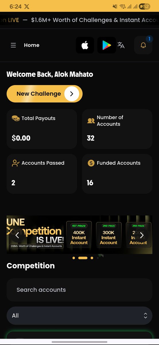 thisis_aalok's tweet photo. I've breached acnt after accnt &amp; paid price for mistakes. Over time, I finally understoo what I was doing wrong, learned ICT concepts, improved my discipline, and even managed to pass an account. Unfortunately, after passing, I failed again.
@EdwardXLreal  @GoatFunded https://t.co/wgc28qeB4y