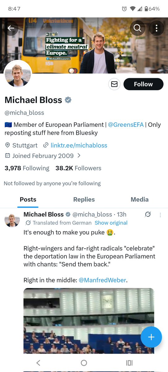 LovingFailure's tweet photo. @NickJFreitas @micha_bloss @ManfredWeber He's too busy fighting for a climate neutral Europe to be bothered with human suffering and real injustice https://t.co/PNbJVVRzCp
