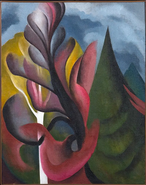 PaulWelsh89's tweet photo. Georgia O’Keeffe
Maple and Cedar, Lake George, 1922 https://t.co/Zu2YCATHXk