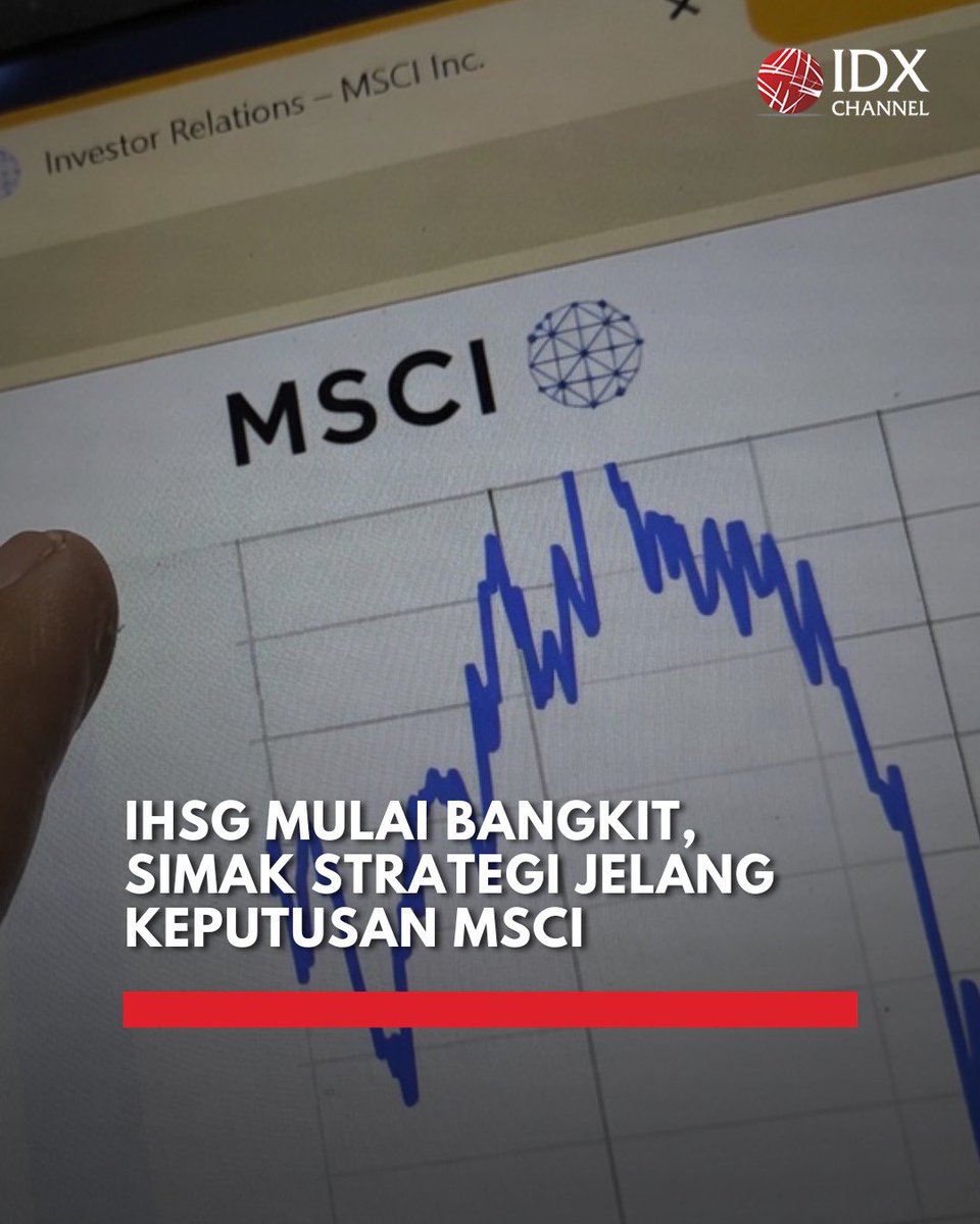 idx_channel's tweet photo. Indeks Harga Saham Gabungan (IHSG) berhasil bangkit tajam setelah sempat tertekan ke level terendah dalam enam tahun.

Analis menilai pemulihan tersebut tidak hanya ditopang faktor teknikal, tetapi juga perubahan sikap pemerintah yang mulai lebih pragmatis dalam merespons kekhawatiran pasar.

IHSG telah rebound dari posisi terendah dalam enam tahun di 5.342 pada 8 Juni 2026 menjadi 6.220,74 pada 17 Juni 2026 atau melonjak 16,45 persen dalam waktu singkat.

Berdasarkan riset analis UOB Kay Hian Indonesia yang terbit 15 Juni 2026, penguatan tersebut terutama dipicu membaiknya sentimen investor setelah pemerintah menunjukkan kesediaan untuk mengevaluasi sejumlah kebijakan yang sebelumnya menjadi perhatian pelaku pasar.

Menurut UOB Kay Hian, perhatian pasar selanjutnya akan tertuju pada hasil evaluasi MSCI terhadap aksesibilitas pasar Indonesia pada 24 Juni 2026.

Analis UOB memperkirakan Indonesia masih akan mempertahankan status sebagai pasar berkembang (emerging market), meski MSCI kemungkinan tetap mempertahankan sejumlah pembatasan sambil memantau reformasi akses pasar.

“Review yang positif dapat menjadi katalis jangka pendek bagi masuknya kembali investor asing dan memberikan ruang penguatan lebih lanjut bagi pasar,” ujar analis UOB Kay Hian.

Meski demikian, UOB Kay Hian menilai kenaikan IHSG saat ini masih tergolong sebagai relief rally atau reli pemulihan setelah tekanan besar, bukan sepenuhnya mencerminkan perubahan fundamental jangka panjang.

IHSG saat ini diperdagangkan dengan valuasi murah, sekitar 8 kali forward price to earnings (PE). Level 5.350 dipandang sebagai titik dasar siklus penurunan, sementara secara teknikal IHSG berpotensi menguji area resistance 6.700-6.800.

Karena itu, investor disarankan tetap selektif dan memanfaatkan pelemahan harga untuk akumulasi, bukan mengejar kenaikan.

Baca selengkapnya di https://t.co/gbfxfwQusu

Atau klik link di Bio: @idx_channel

Foto: Shutterstock

#idxchannel #idxchannelcommunity