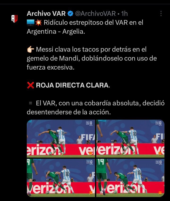 alejandro_val12's tweet photo. @2010MisterChip Qué bajo has caído pelado. típico messilover. desentendiéndose de una roja clara a favor del regalón de la Fifa y papi Infantino 🤡🤡🤡 https://t.co/W5uXGrd7J3
