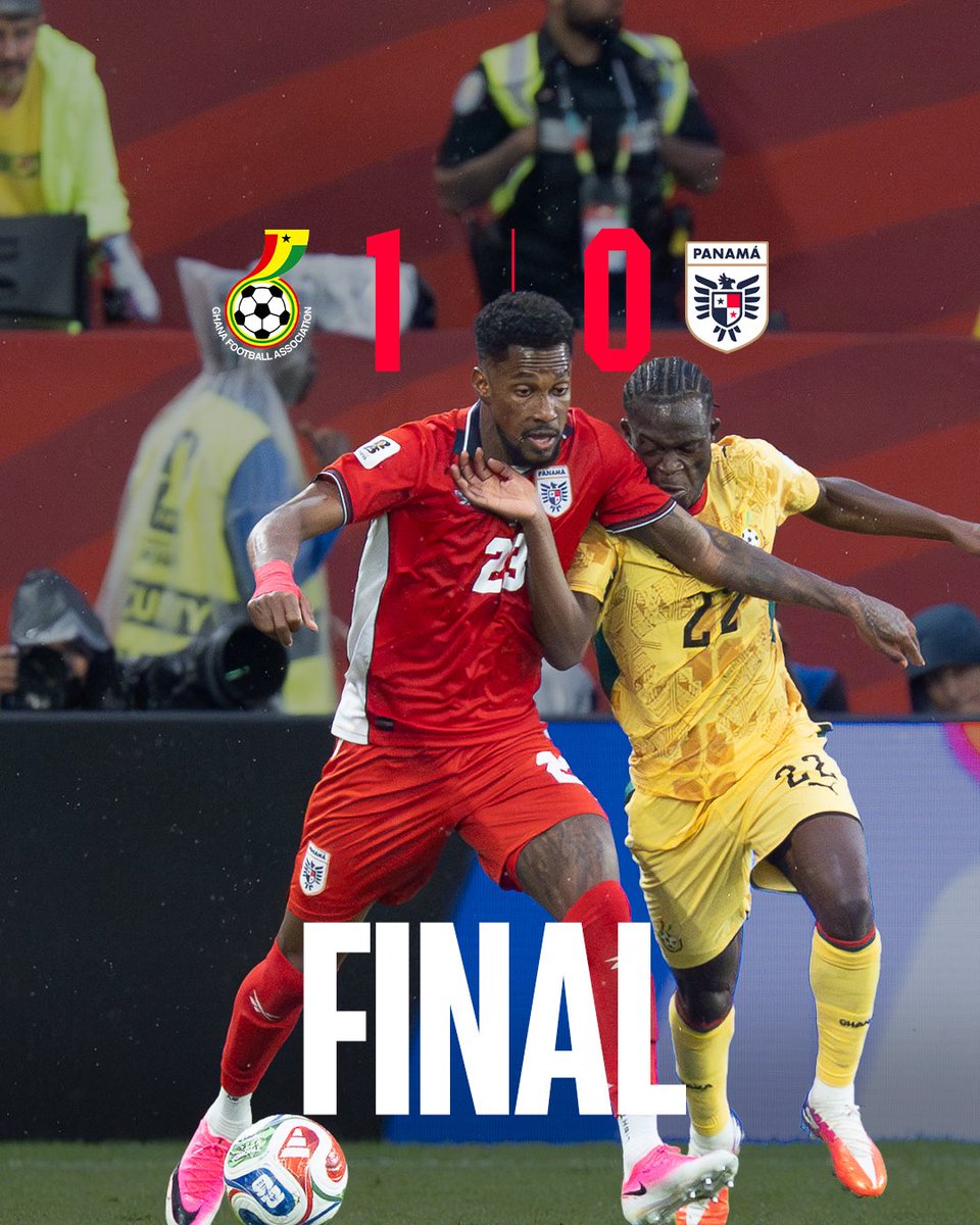 fepafut's tweet photo. ¡FINAL DEL PARTIDO 📣! 

#PanamáMayor🇵🇦 termina su debut con derrota por la mínima ante Ghana 🇬🇭.

🇬🇭 1-0 🇵🇦

🏟️ Toronto Stadium
📺 @tvmaxdeportes, @deportes_rpc y @TigoSportsPA 

#MareaQueLate https://t.co/wDKDpyr9Ai
