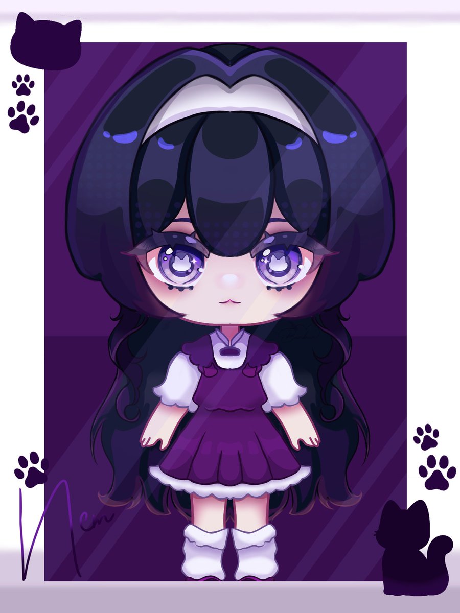 LilBunnieBakery's tweet photo. Been testing out my rendering lately and I think I finally found my style! making it still similar to my old one (⁠｡⁠･⁠ω⁠･⁠｡⁠)⁠ﾉ⁠♡🌼

(Drew my friend again! 💜)

#artshare #artmoots #chibi #purple #fanartㅤ https://t.co/fvCIOXmIZk