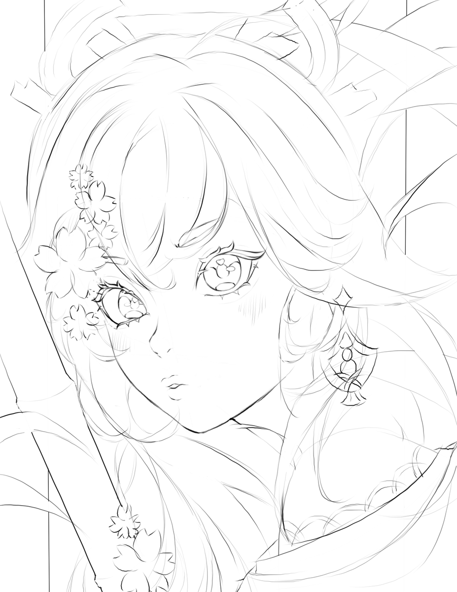 mikotheartist's tweet photo. Wake up girly pops !!! New sketch ! <3

#yaemiko #GenshinLunaVIII #artㅤㅤㅤㅤ https://t.co/Qo9oBtjcSU