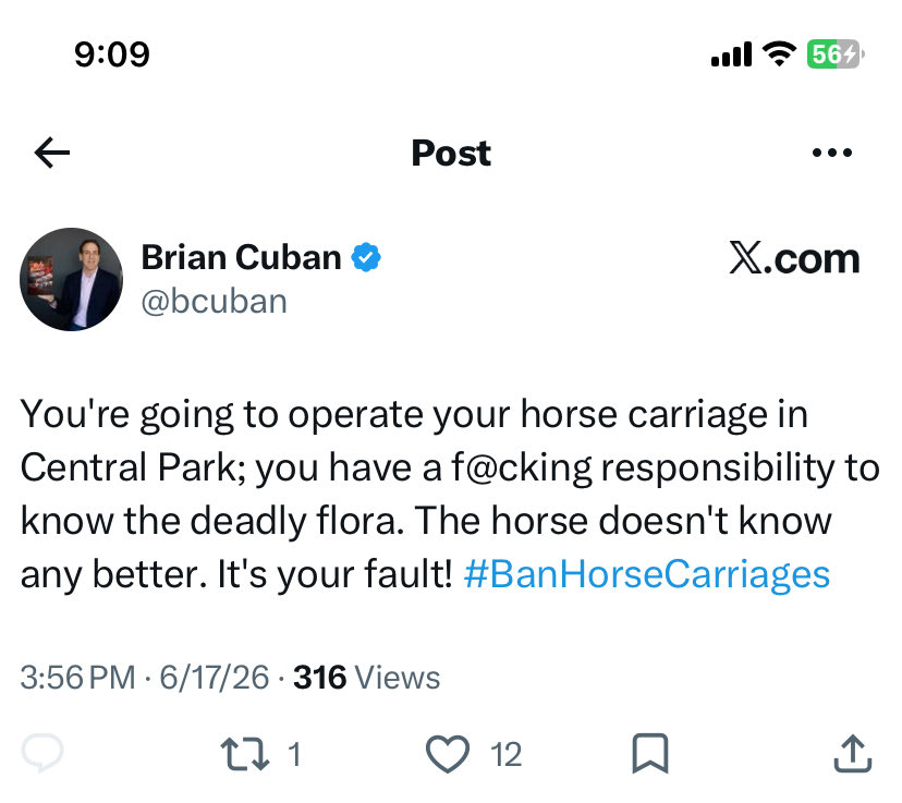 LilVictoria87's tweet photo. Perhaps banning your stupidity would be a great start. Nobody actually knows how the horse ingested the plant - and in a place like Central Park which is visited by countless people every day why would the city plant highly toxic plants in such a public space? https://t.co/3yM7sllAop