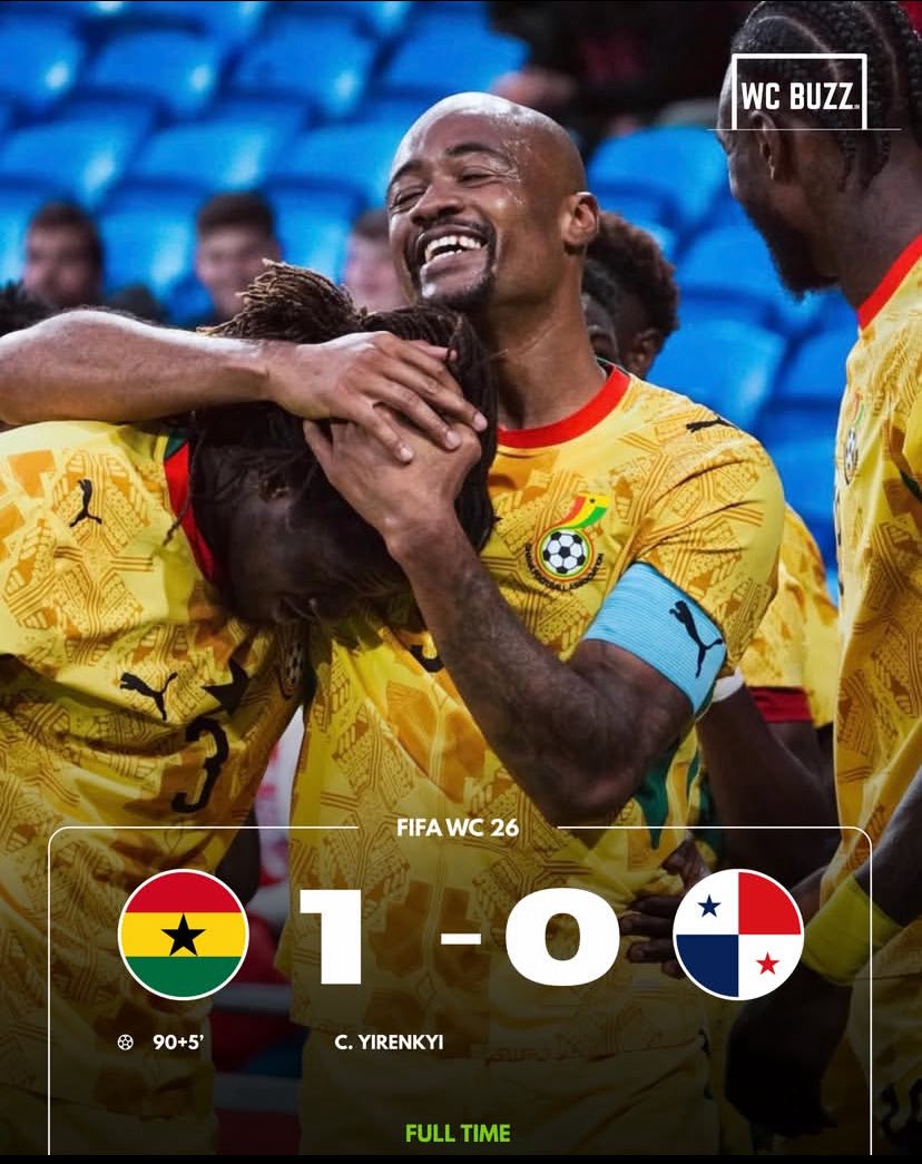 wwwoppongemman1's tweet photo. It is not easy to get 3 points in your opening game.

Congrats 🎉 to homeland Ghana 🇬🇭 https://t.co/uKdVShzd0H