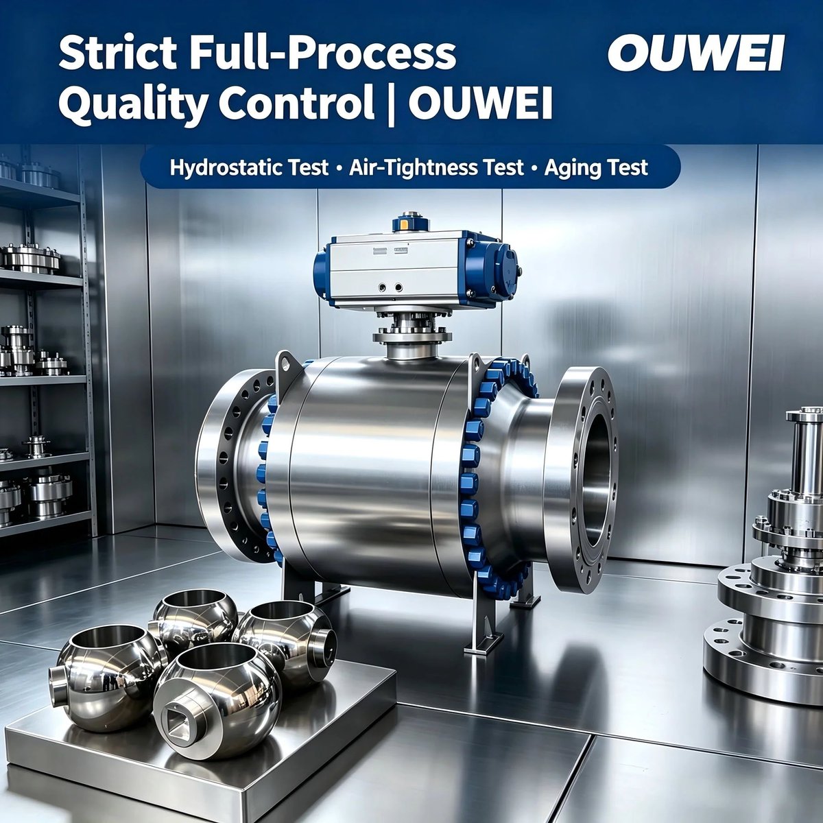 OUWEIValve's tweet photo. Strict Quality Control Ensures Consistent High Quality of OUWEI Top Entry Ball Valve
OUWEI full-process quality inspection system guarantees stable and reliable performance of every top entry ball valve.#OUWEI #QualityControl #IndustrialValveFactory #TopEntryBallValve https://t.co/guQ0rSNp92