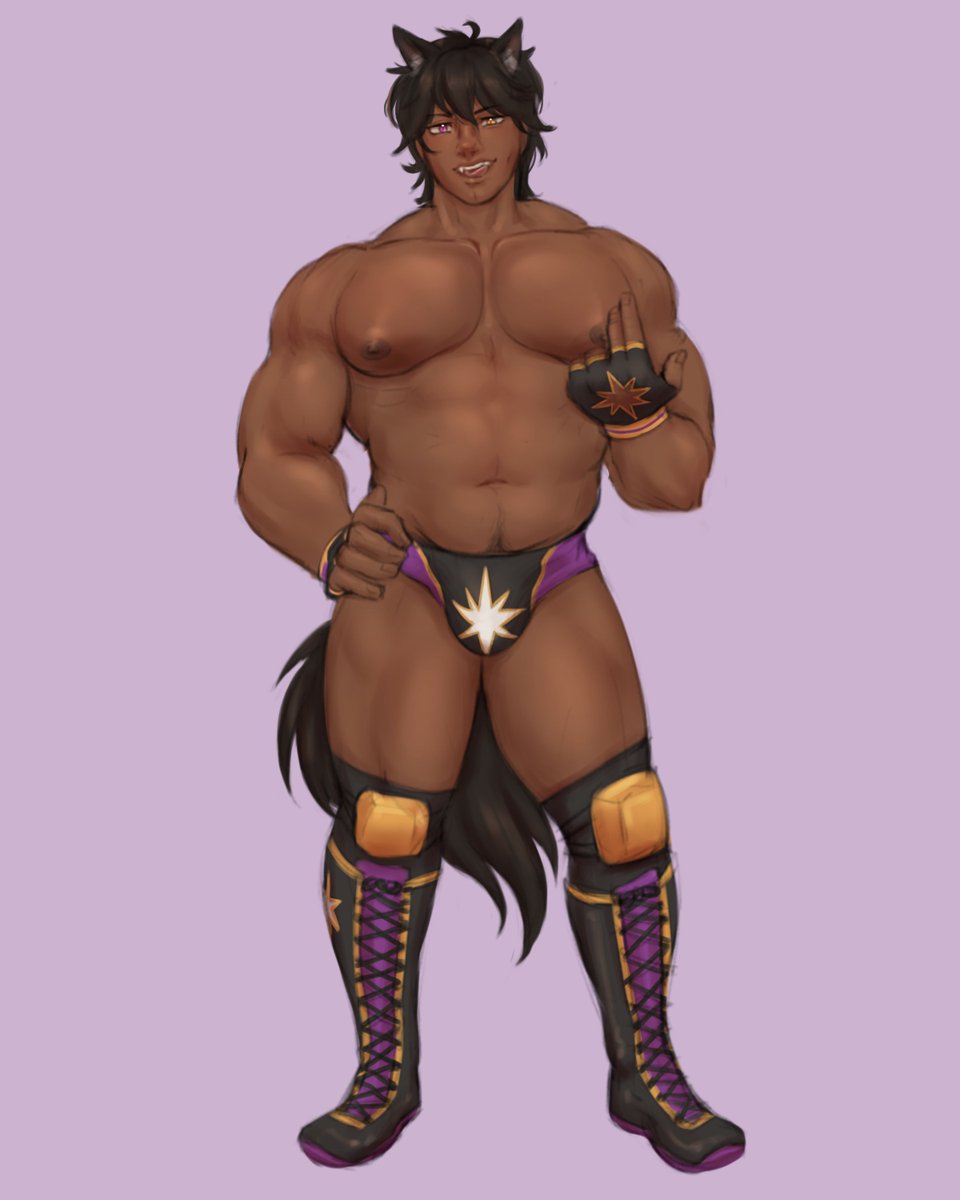 Aster1avulgaris's tweet photo. It's Aster! But... He's looking a little different. Maybe he put on some weight since he was last in the ring.

This amazing design of my boy was done by @ashikaga0112 !!! Send him some love https://t.co/oGLUsNKSFr