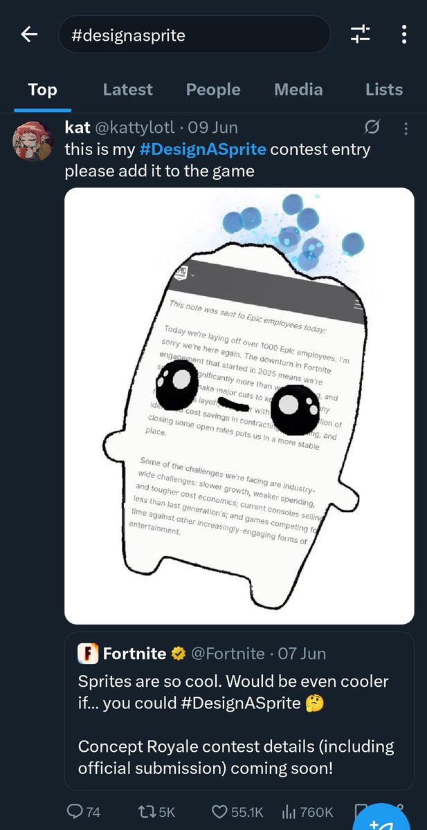 kattylotl's tweet photo. amazing how this is still the top tweet under #designasprite. that is so fucking funny https://t.co/wGsCwu9H0f