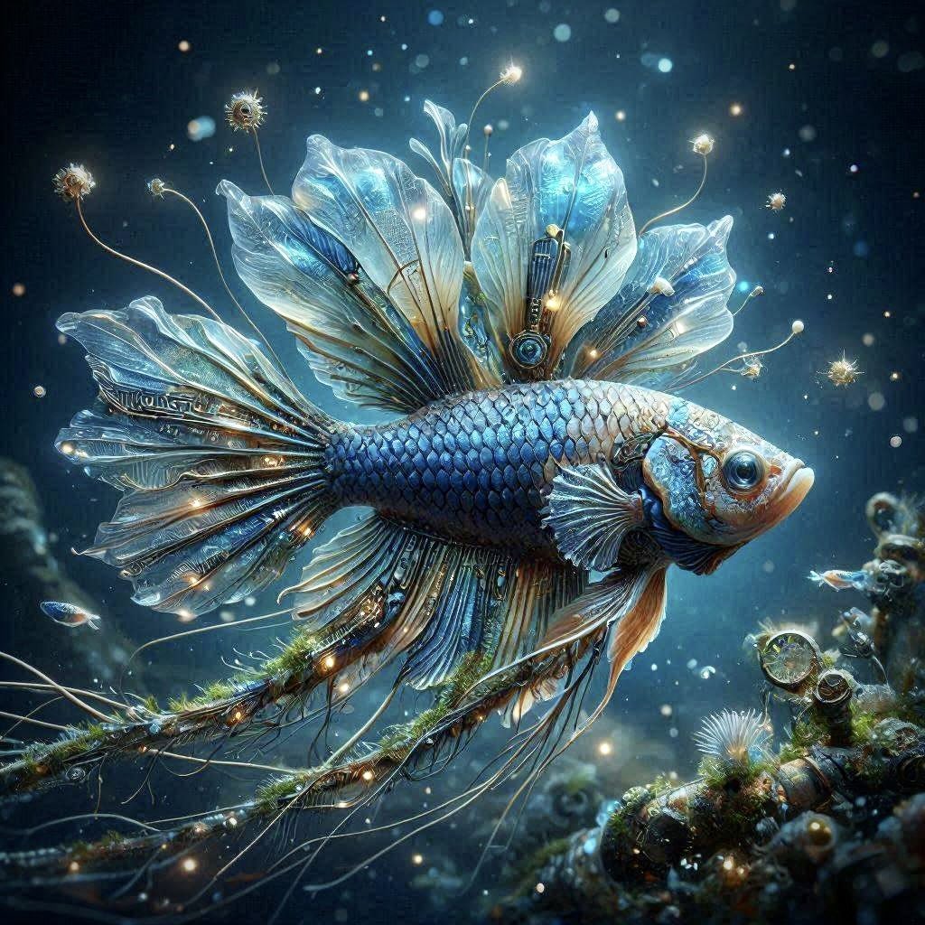 Fatcat2022's tweet photo. QT or share your Betta-Fish 🐟 art
#aiart #AIイラスト #bettafish https://t.co/hqnPoTfpJ4
