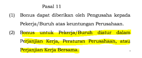 MenteriPekerja's tweet photo. Mau tahu kantor kamu ada bonusnya atau enggak? Stop tebak-tebak, mending baca dokumen resminya!

Aturan dan kesepakatan soal bonus itu wajib tertulis jelas di antara 3 dokumen ini :

1. Perjanjian Kerja (PK)
2. Peraturan Perusahaan (PP)
3. Perjanjian Kerja Bersama (PKB)

Please, normalisasiin budaya baca aturan kantor! Jangan cuma asal tanda tangan kontrak kerja, biar kamu tahu persis hak bonusmu dan nggak gampang diakalin.

Dasar :
Pasal 11 PP 36 tahun 2021