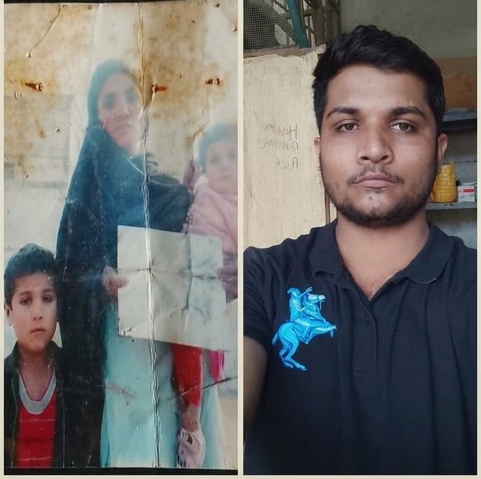 10waliullah's tweet photo. بالاکوٹ اور گرد و نواح کے غیور عوام سے مدد کی اپیل

تصویر میں نظر آنے والا نوجوان کا نام عبدالھادی یا عبدالباری ہے۔
باری نام کا امکان زیادہ ہے۔
باری کا کہنا ہے کہ میرے والدین میں ناراضگی ہوئی تھی،امی ہم دو بہن بھائیوں کو ساتھ لیکر اسلام آباد کے ایک شیلٹر میں آگئی تھی۔ امی کو وہاں رکھا گیا اور ہم دو بہن بھائی کو کراچی کے شیلٹر منتقل کردیا گیا۔ سال 2007/8 میں ہم داخل ہوئے تھے۔ آج تک ماں سے ہماری ملاقات نہیں ہوئی۔میں پانچ سال کا تھا اور بہن ڈھائی سال کی۔
مجھے تو آج تک اپنا نام ہادی بتایا گیا تھا لیکن جب بڑا ہوکر سال 2025 میں میں نے اپنی فائل نکالی تو اسمیں میرا نام باری لکھا تھا اور بہن کا نام رابعہ لکھا تھا۔
بہن بھی بڑی ہوچکی ہے،وہ بھی شیلٹر میں منتظر ہے۔
والد کا نام مجھے محمد شفیق یاد ہے،والدہ کا نام یاد نہیں ہے۔
ہم دو بہنیں اور تین بھائی تھے انکے نام یاد نہیں۔میری فائل میں علاقہ بالاکوٹ لکھا ہے شاید والدہ نے لکھوایا ہوگا۔
مجھے اتنا یاد ہے کہ جب ہم ابو کے ساتھ گھر سے کہیں جانے کے لئے نکلتے تھے تو پہاڑ میں سڑک ہوتی تھی اور نیچے دریا بہہ رہا ہوتا تھا۔
خدا کے لئے ہم بہن بھائی کو خاندان سے ملوائیں ہم بہت مشکل میں ہیں۔ہمارا بھی دل چاہتا ہے کہ ہمارا بھی کوئی ہو۔
برائے مہربانی انسانیت کی خاطر زیادہ سے زیادہ شئیر کریں۔
کسی بھی اطلاع کے لئے نیچے درج نمبر پر وٹس ایپ کریں 
+923162529829

18 june 2026
#waliullahmaroof  #balakot