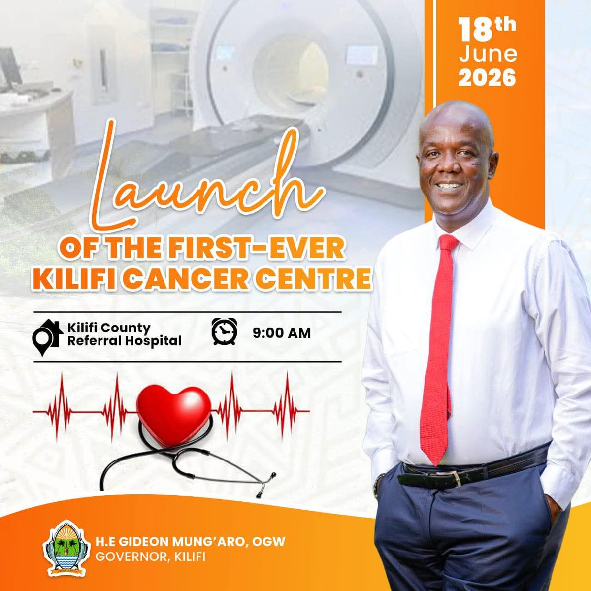_tbs254's tweet photo. Big News for Kilifi!  H.E. Governor Gideon Mung’aro is launching the first-ever Kilifi Cancer Centre at Kilifi County Referral Hospital! No more long journeys for specialized care.
#MungaroDelivers https://t.co/l5kiOkRO6O