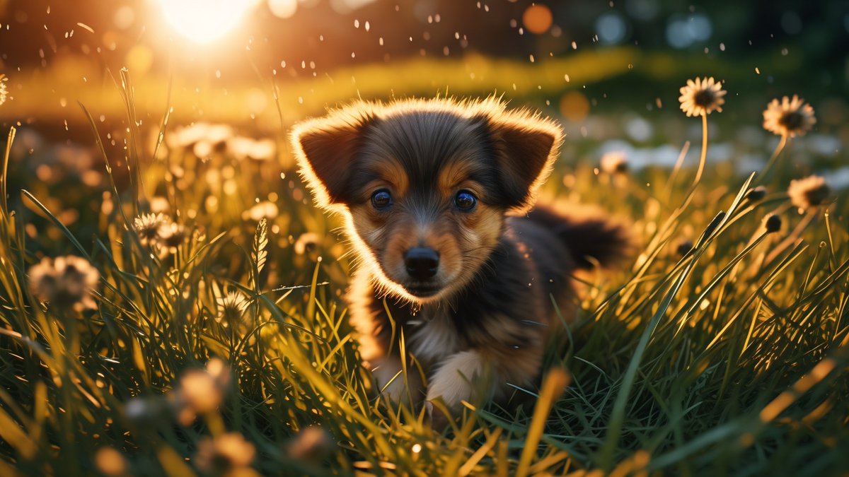 Lboy05R36715's tweet photo. [My little fur buddy just hit their 6-month growth milestone!  From a tiny wiggly pup to this active explorer, every wag makes my day. #PetGrowth #DogLife]， https://t.co/PO32SdsWsd