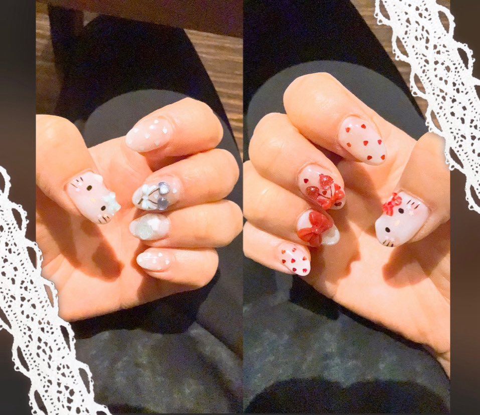 ringon_c5's tweet photo. 今回のネイルもお気に入り♡
左右で色変えてもらった(*´艸`) https://t.co/MbwWH4oRpN