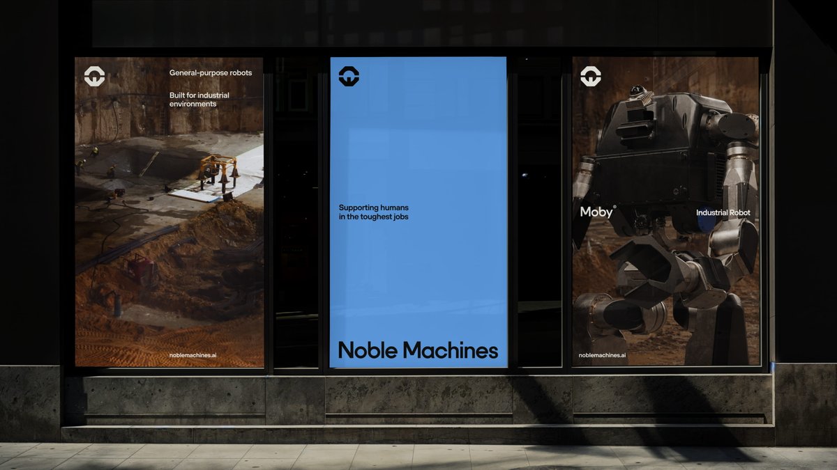 TweetsByTBI's tweet photo. Californian agency @TinyWinsHQ has rebranded robotics company @NobleMachines, with a logo abstracted from the bolts and rivets that hold machines together.

Explore the full case study below ↓ https://t.co/yLJVSS9kTt