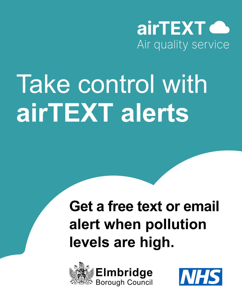 ElmbridgeBC's tweet photo. Air pollution can make breathing harder, especially if you have asthma or other lung or heart conditions. Get free air quality alerts for your area so you know when to limit your exposure: https://t.co/742SLpq1BO #airTEXT #CleanAirDay https://t.co/TVgrR60TkB