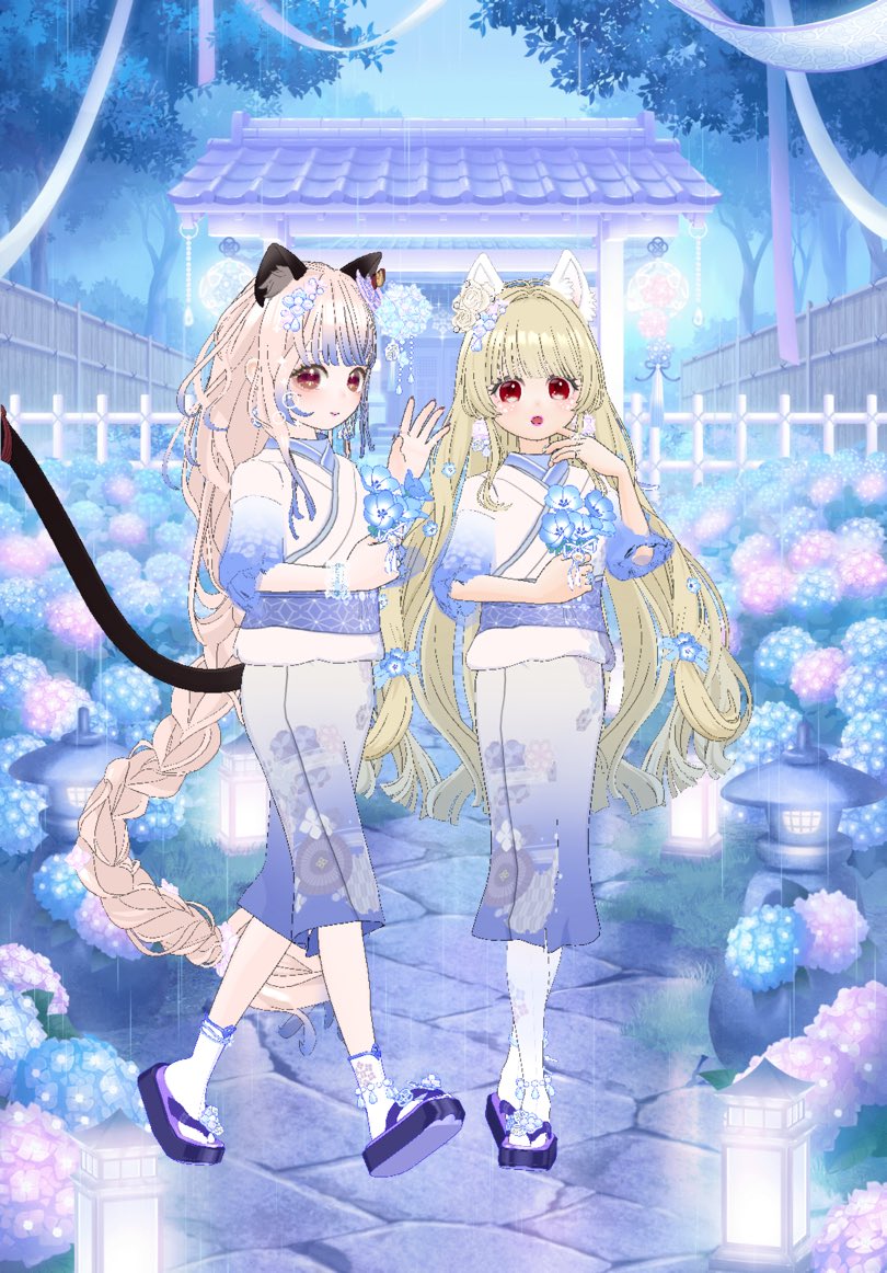 8071261's tweet photo. 特攻衣装が出ない姉妹🐈‍⬛♡♡🐱

#エモモグルショ https://t.co/ZmdZjEjrfc