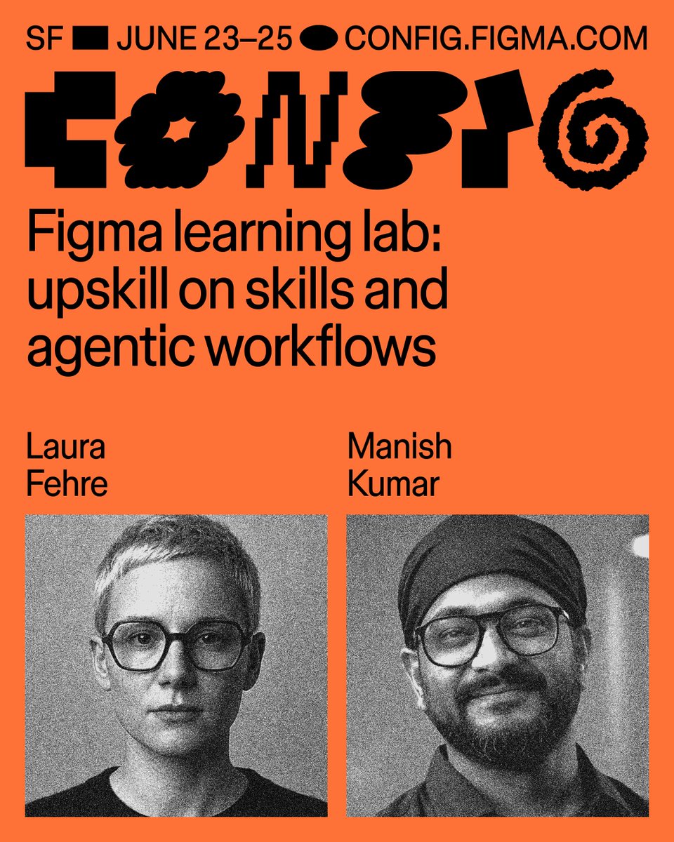 Manishalexin's tweet photo. First-time Config speaker. Still processing it.

@wargewesen and I are running a hands-on learning lab on Agent Skills &amp; agentic workflows at Config 2026. Laura's one of the sharpest designer advocates I know, and this one's worth showing up for.

SF, June 23–25. See you there 🧡 https://t.co/bmyU6F6IhO
